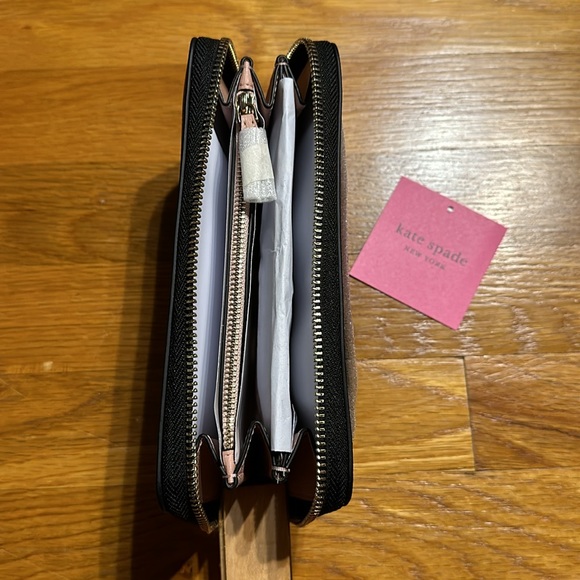 Kate Spade - Leather Zip Wallet - Spencer Saffiano - Black - New - Picture 5 of 9